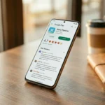 Google Play Store app reviews with star ratings on Android phone