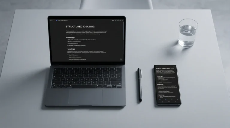 Notion AI productivity app open on laptop and Android phone side by side